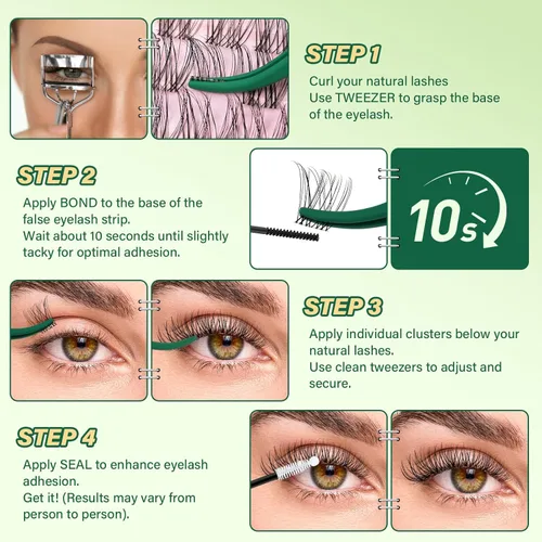 Miniatura 6 de KEYYOU Lash Bond and Seal Impermeable 0.3 fl oz – Pegamento de pestañas no irritante para pestañas individuales, sujeción fuerte de larga duración