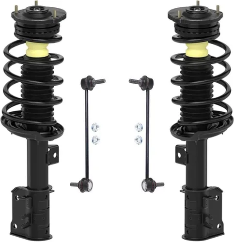 Miniatura 40 de Detroit Axle - Puntales delanteros con resorte helicoidal + enlaces de extremo de barras estabilizadoras de repuesto para Ford Flex Lincoln MKT