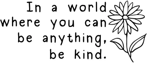 In a World Where You Can Be Anything Be Kind, citas inspiradoras, calcomanías de vinilo para pared, frase motivacional, decoración de habitación,