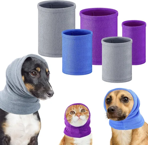 5 unidades de 3 tamaños para la cabeza de perro, calentador de cuello y orejas de perro, cálido invierno para mascotas, almohadillas para las orejas