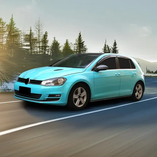Miniatura 6 de IKON MOTORSPORTS Viseras de ventana compatibles con Volkswagen Golf MK7 2015-2019, color humo oscuro, estilo de fábrica, acrílico para lluvia