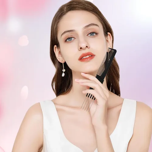 Miniatura 5 de 2 peines con puntas, peine de elevación para cabellos finos, peines de retropeinado de cabello, recogida de pelo, púas de metal, peinetas