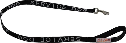 Miniatura 4 de Albcorp Correa para perro de servicio, bordada, con mango acolchado de neopreno e hilos reflectantes, 4 pies, para arneses, chalecos o collares