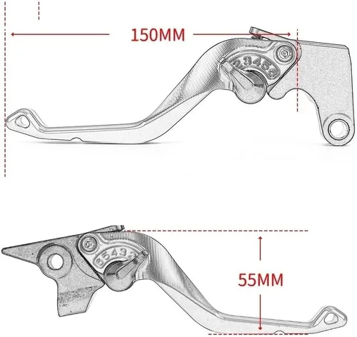 Miniatura 7 de Palancas de freno de embrague para FZ8 FZ 8 2011 2012 2013 2014 2015 CNC freno corto embrague palancas motocicleta palanca ajustable