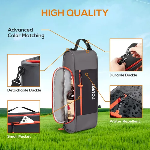 Miniatura 3 de TOURIT Cooler Bag - Funda aislante para 6 latas, pequeños accesorios de golf suaves para hombres, cabe discretamente en bolsa de golf