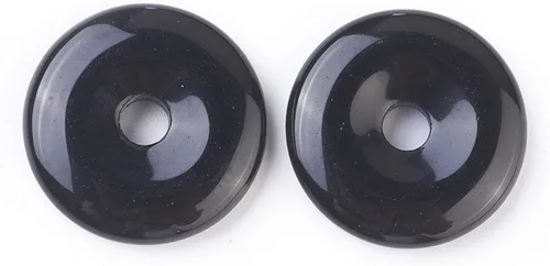 Miniatura 7 de FASHEWELRY 10 colgantes de piedras preciosas de disco de jade natural de 0.945-0.984 in, agujero grande curativo chakra, piedra pulida, abalorios