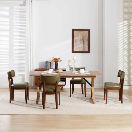 Miniatura 8 de LZAREAL Juego de 2 sillas de comedor modernas de mediados de siglo, sillas de comedor de granja con respaldo curvo, sillas de comedor con patas