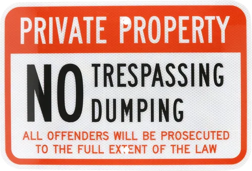 SmartSign Letrero "Propiedad privada - No Trespassing, Dumping" | Aluminio reflectante de grado diamante 3M de 12 x 18 pulgadas
