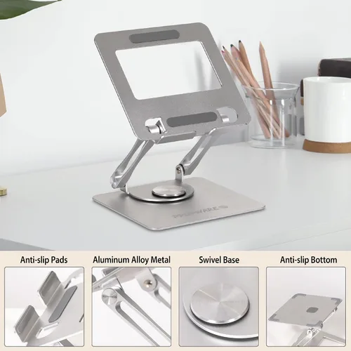 Miniatura 2 de Soporte giratorio para tableta para iPad/Kindle/iPhone de 13 a 4.7 pulgadas, soporte ajustable para tablet para escritorio, cocina, PC, accesorios