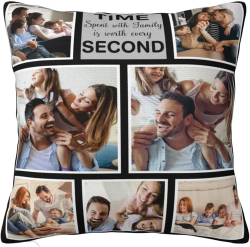 Miniatura 16 de Funda de almohada personalizada con foto de pareja con imagen personalizada con tus seres queridos, regalos personalizados con foto, regalos