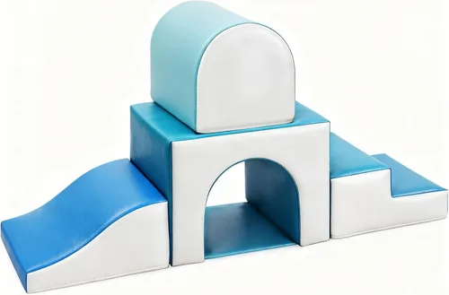 Sumbababy Bloques de escalada de espuma para niños pequeños: con un túnel - 4 bloques de espuma - Escaladores de interior para niños, estructuras de
