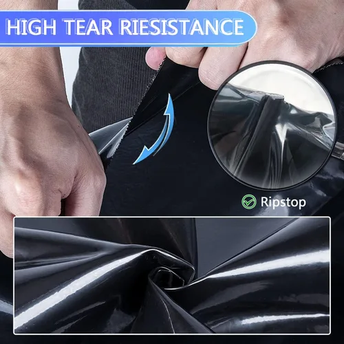 Miniatura 3 de ToLanbbt Revestimiento de estanque de 10 x 13 pies, 20 mil HDPE resistente a los rayos UV, revestimiento de estanque preformado fácil de cortar