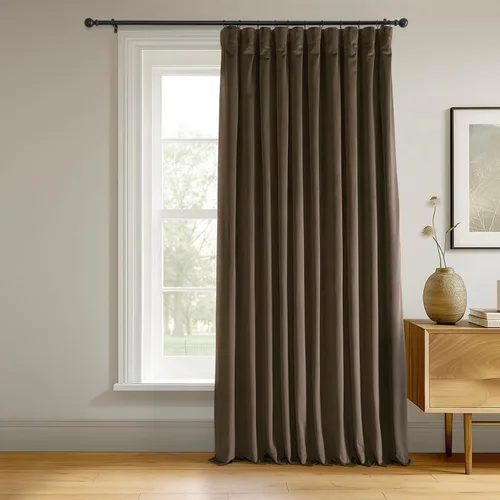 Miniatura 11 de HPD Half Price Drapes Cortinas Opacas Térmicas de Terciopelo Signature para Sala de Estar de 63 Pulgadas de Largo (1 Panel) con Bolsillo para Barra