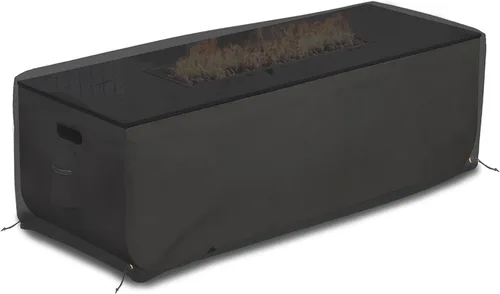 Miniatura 5 de Covers & All Cubierta rectangular para hoguera, hecha de tela de poliéster de 18 onzas con propiedades impermeables y resistentes a los rayos UV