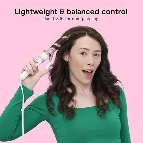 Miniatura 5 de Conair Rizador de cerámica doble de 1 pulgada, barril de 1 pulgada que crea rizos clásicos, rizador de pelo para uso en cabello corto, mediano