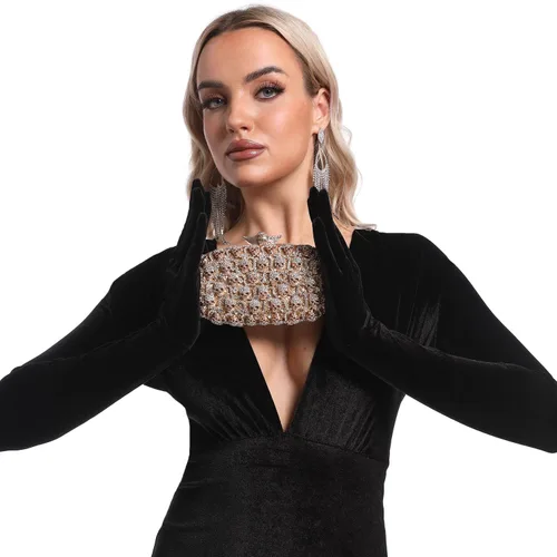 Miniatura 8 de Boutique De FGG Bolso de mano de cristal de calavera para mujer, bolso de mano de noche con diamantes de imitación, para fiesta, graduación