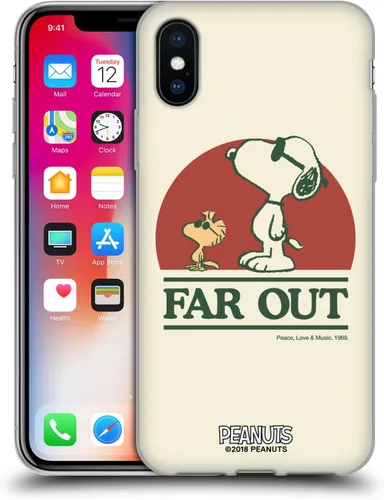 Miniatura 15 de Head Case Designs Funda de gel Woodstock 50th con licencia oficial de Peanuts Snoopy Guitar 1969 [protección de grado militar] compatible con Apple