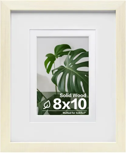 Miniatura 20 de Egofine - Portarretratos de 4 x 6 pulgadas, de madera maciza con plexiglás, para fotos de 3.5 x 5 con paspartú o de 4 x 6 sin paspartú, para colocar