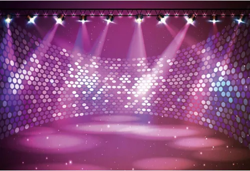 Leyiyi Fondo de concierto de escenario gratuito de 5 x 3 pies, espectáculo de música, entretenimiento, discoteca, club, luces de fondo púrpura para