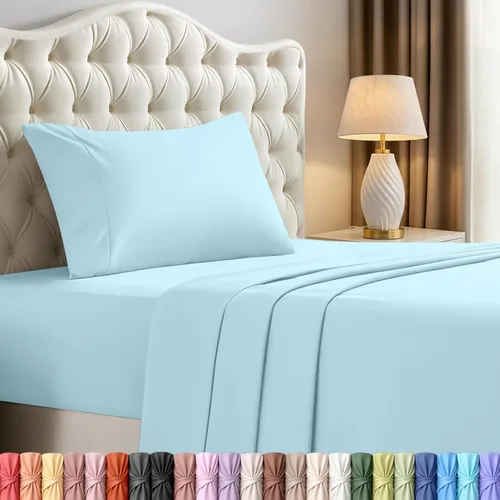 Miniatura 83 de Juego de sábanas King de Utopia Bedding – Juego de 4 sábanas para cama King, microfibra suave y transpirable, incluye 1 sábana bajera, 1 sábana Beige