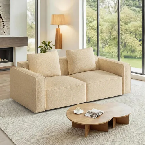 Miniatura 17 de Welzona loveseat - Sofá biplaza de felpilla cómodo de 75 pulgadas, sofás pequeños para espacios pequeños, sofá biplaza moderno de 2 plazas, sofás