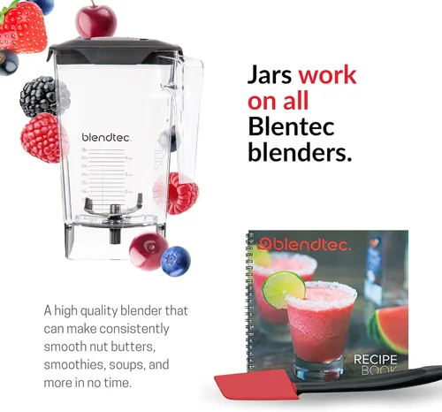 Miniatura 3 de Blendtec Classic 575 - Licuadora, tarro WildSide+ de 90 onzas, espátula de cuchara y libro de recetas, color negro