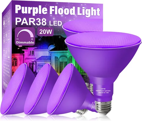 Miniatura 24 de PAR38 Bombillas LED de inundación para exteriores, paquete de 2 unidades, regulables 20 W (equivalente a 200 W) bombillas de inundación de base E26