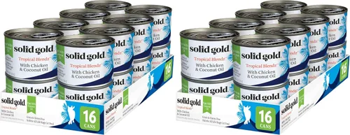 Miniatura 41 de Solid Gold comida húmeda para gatos desmenuzada con salsa - Alimento enlatado para gatos hecho con atún real y caballa - Sin granos de los Cinco