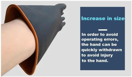 Miniatura 6 de Guantes industriales resistentes a ácidos y álcalis Guantes de goma de protección laboral química a prueba de corrosión química