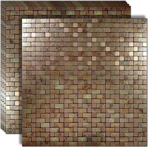 XUANINY Azulejos de protección contra salpicaduras para despegar y pegar, adhesivo de aluminio autoadhesivo para decoración de pared de cocina