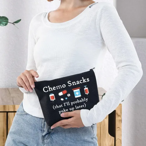 Miniatura 5 de G2TUP Divertidos bocadillos de quimioterapia bolsa de quimioterapia paquete de cuidado de quimioterapia para mujeres guerreras