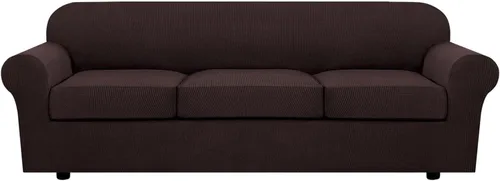 Miniatura 130 de H.VERSAILTEX - 3 fundas de sofá elásticas para 2 cojines de sofá. Fundas para muebles de sala de estar (funda base más 2 fundas de cojín de asiento)