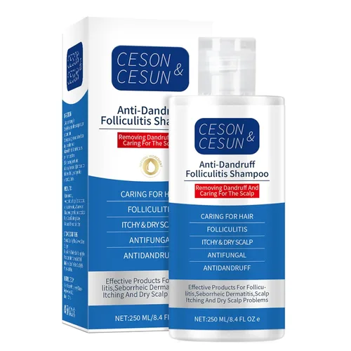 Ceson&Cesun Champú 2 en 1 antifúngico/anticaspa para foliculitis, psoriasis del cuero cabelludo y dermatitis seborreica, alivio de la picazón y el