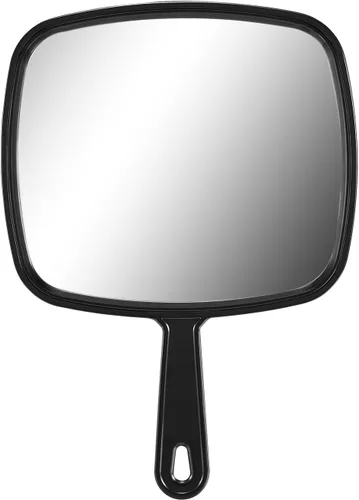 Miniatura 8 de OMIRO Espejo de mano de 9.3 pulgadas de largo x 6.6 pulgadas de ancho, espejo de mano negro con mango