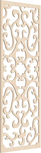 Miniatura 190 de Smithfield Paneles de pared decorativos de madera con calado, 13 3/8 pulgadas de ancho x 34 3/8 pulgadas de alto x 3/8 de alto, roble rojo rojo