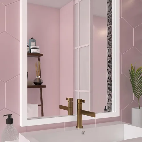 Miniatura 5 de Decotalk Papel tapiz blanco de 3 x 590 pulgadas, borde para despegar y pegar, color blanco sólido, para dormitorio, baño, espejo, marco, marco