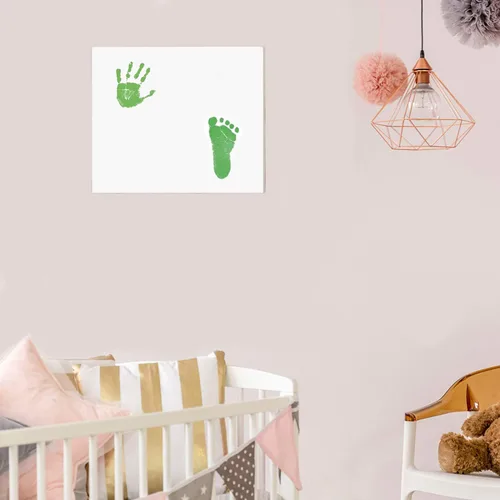 Miniatura 7 de Kit de huellas y manos sin tinta, almohadilla de tinta Clean Touch para bebé recién nacido, kit de huellas de mascotas