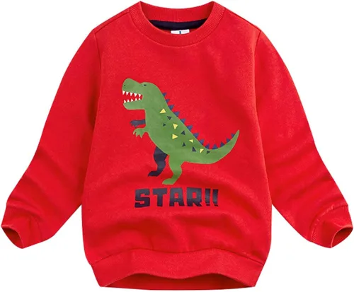 Miniatura 2 de BomDeals lindo dinosaurio de dibujos animados impreso bebé niños manga larga Tops y pantalones trajes