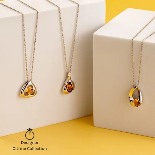 Miniatura 5 de Peora Sterling Silver Heart in Heart Solitaire Pendant Necklace for Women in Various Gemstones, Heart Shape 6mm, with 18 inch Italian Chain