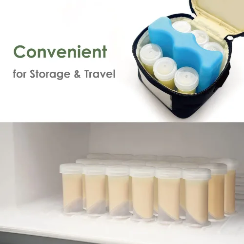 Miniatura 8 de Maymom Envase de 1.5 Oz Diseñado para Almacenamiento de Colostro y Leche; Tapas a Prueba de Fugas, Almacenamiento de Leche Materna en Congelador