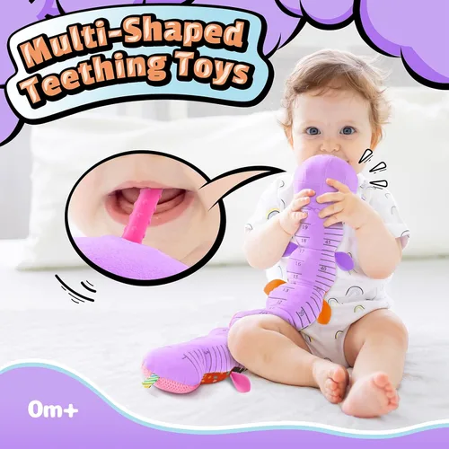 Miniatura 5 de LIGHTDESIRE Juguetes para bebés musicales de oruga, juguetes para bebés de peluche para animales de 3, 6 y 12 meses, juguete sensorial con diseño