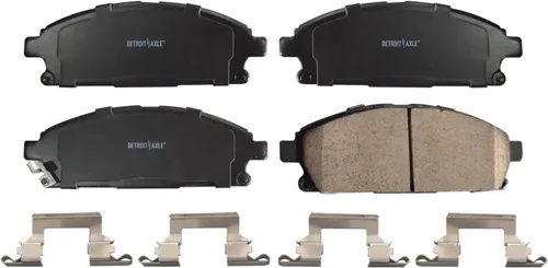 Miniatura 8 de Detroit Axle - Kit de frenos delanteros para Infiniti QX4 1997, Nissan Pathfinder 1996-1998 repuesto frenos de disco rotores pastillas de freno