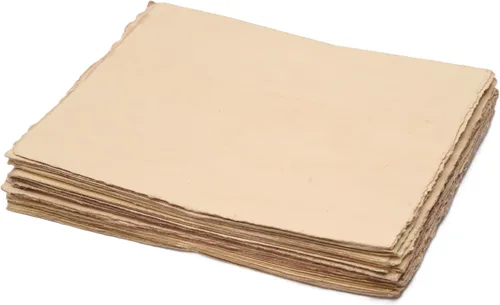 Watercolor Paper 50 Sheets 150 GSM Thick Virgin Cotton Handmade Deckled Edge Paper - Vintage Antique Tone (6 x 4)