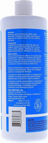 Miniatura 2 de IDEAL Electrical 31-378 Aqua-Gel II Lubricante eléctrico para jalar, botella exprimible de 1 cuarto de galón, azul, 32 onzas líquidas (paquete de 1)