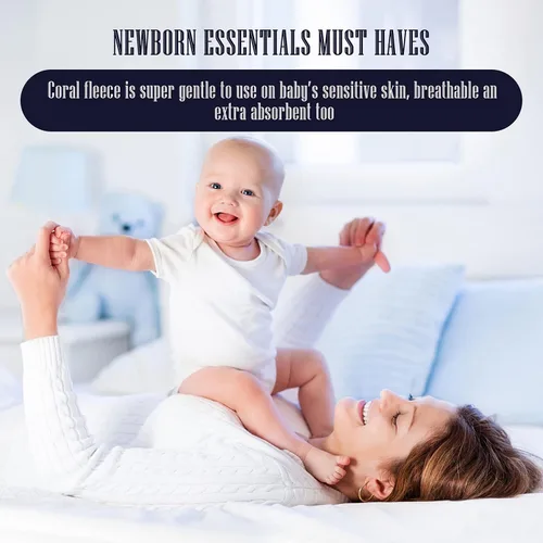 Miniatura 4 de Paquete de 8 paños para eructos súper suaves para bebé, paños para bebé, ultra absorbentes, grandes, para recién nacidos, para niños y niñas, trapos