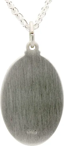 Miniatura 3 de Collar con medalla de St Christopher – Medallón oval de plata de ley y cadena – Grabado personalizado – Caja de regalo