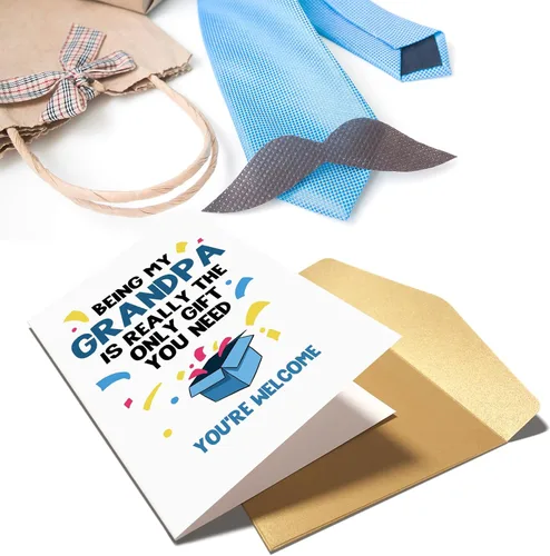 Miniatura 5 de Chenive Tarjeta del día del padre para marido de esposa, romántica tarjeta feliz del día del padre para él, cuánto amas a nuestra familia y cuida