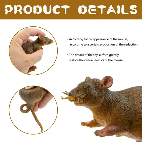 Miniatura 2 de Juguete de reptil con ratón, juguete blando de goma suave, juguetes de animales súper elásticos TPR para niños, perfecto para regalos, recuerdos