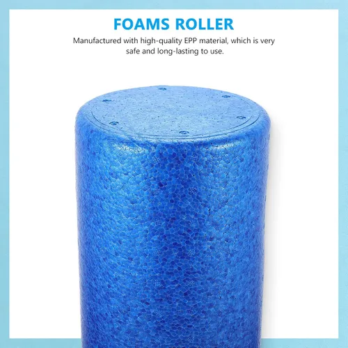 Miniatura 6 de PRETYZOOM Rodillo de columna de masaje muscular de yoga de espuma de alta densidad azul para fitness relajación corrección de postura y terapia