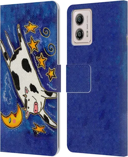 Miniatura 8 de Head Case Designs Officially Licensed Wyanne Blue Watercolour Bear Animals 2 Leather Book Wallet Case Cover Compatible with Motorola Moto G53 5G